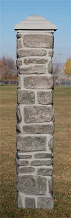 Faux Stone Pillar Gray