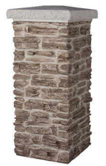 Flat Cap Stone Pillar